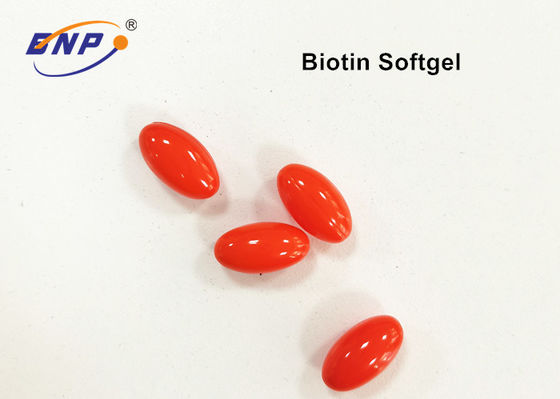 ODM OEM Supplement Orange 400mg Soft Gels Biotin Vitamin H