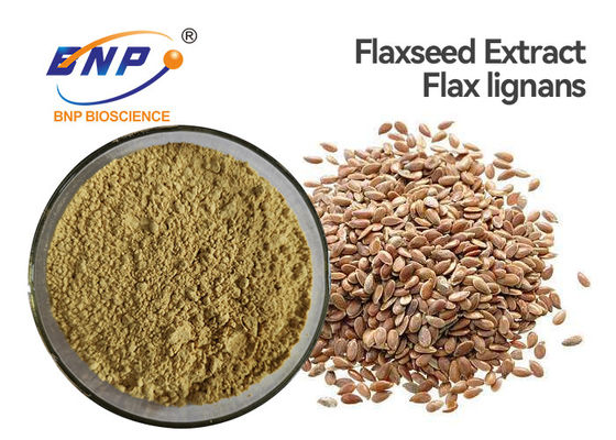 Brown Yellow Plant Extract Powder Flax Lignans 10% Flaxseed Extract